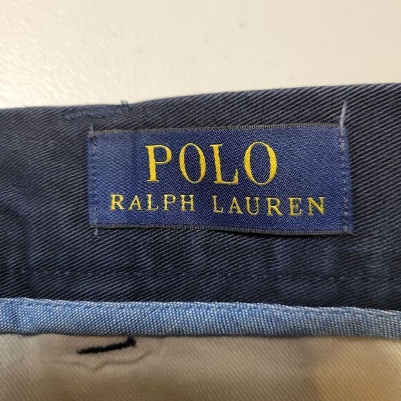 Polo Ralph Lauren Classic Fit Chino Blue Flat Front Shorts 6" Inseam Cotton - Picture 7 of 12